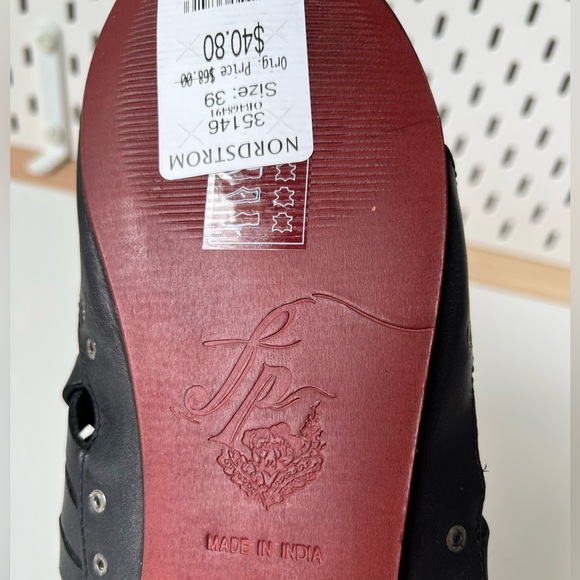 Free People Black Leather Strappy Sandals with red Soles - Picture 8 of 8